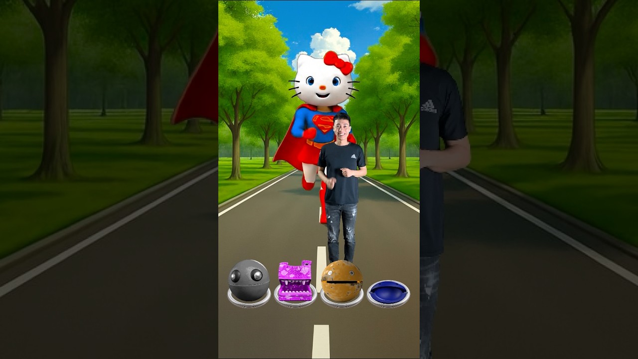 I Jump all color Pac-Man to Cat, Dog, Elephant & Alien #shorts #funny #viral #youtubeshorts