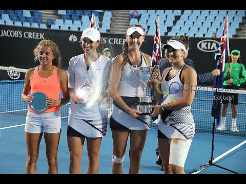 2017 Australian Open girls doubles final – Branstine, Andreescu, Chwalinska and ... Swiatek