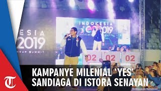 Meriahnya Kampanye Milenial YES Sandiaga di Istora Senayan