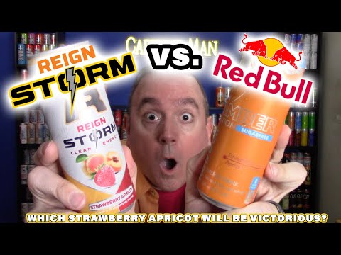 Reign Storm VS Red Bull!!! | Reign Storm Strawberry Apricot review and Red Bull Amber comparison