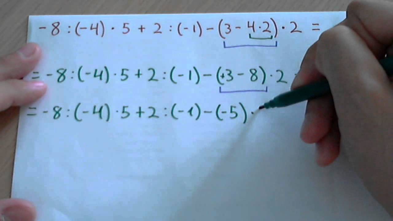 Operaciones combinadas de enteros (suma, resta, multiplicación, división y paréntesis)
