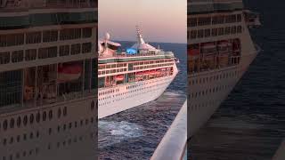 The smallest cruise ship in the world spotted beside us!. 😱 #cruiseship #travel #yt #ytshorts