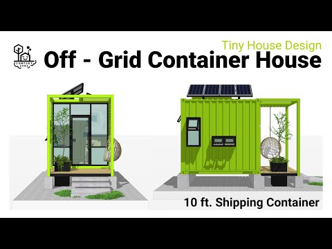 Tiny House Design  [10 sqm.] Off-Grid Shipping Container House