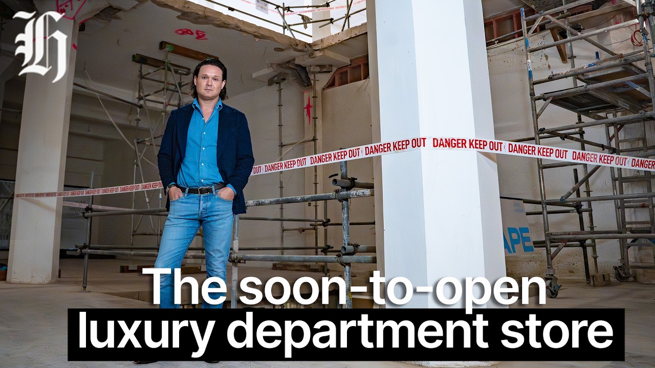 Edward von Dadelszen gives construction site tour of department store Faradays