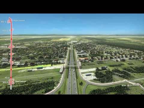 S7 Czosnów - Kiełpin, wizualizacja przyszłej trasy widzianej z góry