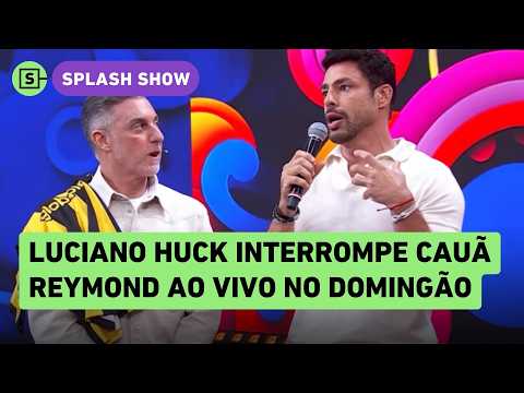 Climão? Cauã Reymond é interrompido por Luciano Huck ao explicar nova série no 'Domingão'