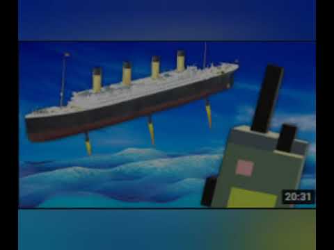 Cursed Titanic images over Minecraft cave noises.