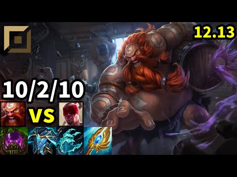 Gragas Top vs Lee Sin - KR Challenger | Patch 12.13
