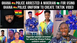 😲A Nigerian🇳🇬 Lady Was Arrested In Ghana🇬🇭 For Wearing Ghana🇬🇭 Police Uniform To Create Tiktok Video