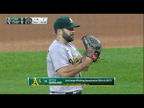 Mitch Moreland's full pitching appearance vs. White Sox