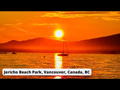 Relaxing Beach Walking for Sleep in Vancouver Jericho Beach Park, Vancouver, Canada, BC, asmr
