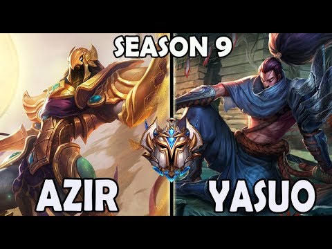 SKT Faker AZIR vs YASUO (MID) Ranked Challenger Korea