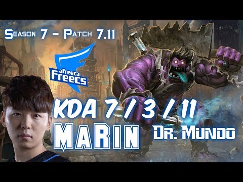 AFs MaRin DR. MUNDO vs OLAF Jungle - Patch 7.11 KR Ranked