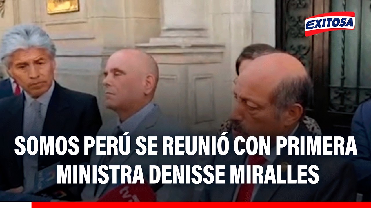 🔴🔵 Bancada de Somos Perú se reunió con premier de cara al voto de confianza