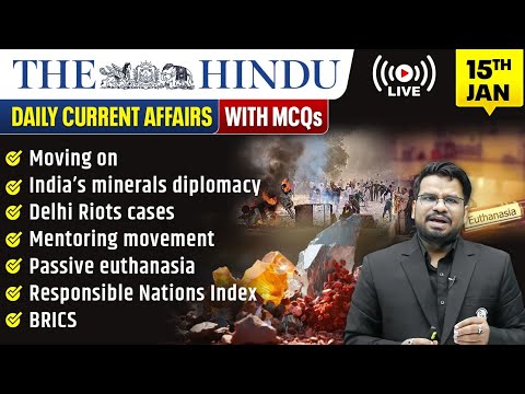 The Hindu Analysis | 15th January 2026 | The Hindu Newspaper  - Practice Questions | Prashant Sir
