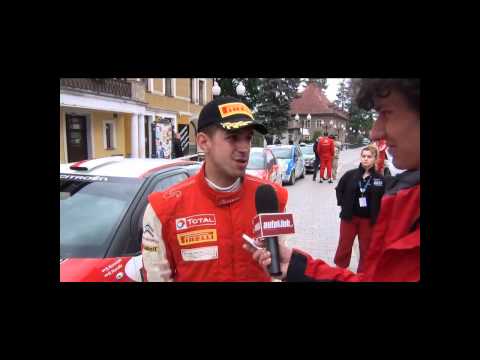 Szymon Kornicki na mecie Rajdu Karkonoskiego 2012