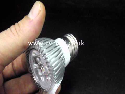High Power Led Spot 3x2 Watt E27 Base.wmv