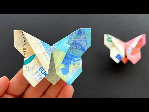 Geldscheine falten Schmetterling 🦋 Einfaches Geldgeschenk
