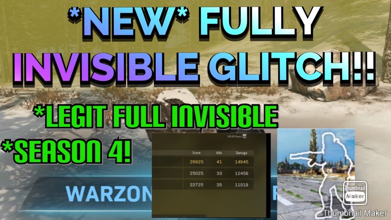 WARZONE *NEW* FULLY INVISIBLE GLITCH!! LEGIT METHOD!! SEASON 4!! SOLO GLITCH! - YouTube