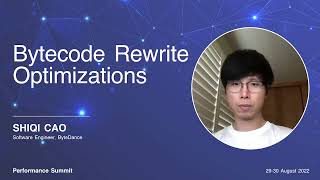 Bytecode Rewrite Optimizations by Shiqi Cao