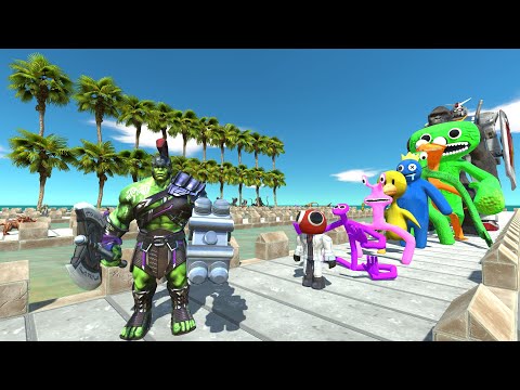 Hulk Warrior vs Gundam RX-78 COCONUT DEATH RUN - Animal Revolt Battle Simulator