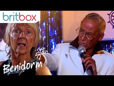 Mel Dazzles Madge with his Lonely Girl Karaoke Tribute | Benidorm