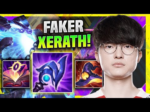 FAKER DOMINATING WITH XERATH! - T1 Faker Plays Xerath Support vs Thresh! | Season 11