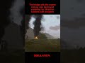 The bridge with the enemy convoy was destroyed yesterday by Ukrainian soldiers with weapons