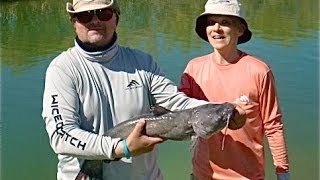 preview picture of video 'Huge Catfish Fly Fishing Red Mountain Lake Mesa, AZ'