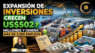 Expansión de inversiones alcanza US$502 millones y genera más de 2,200 empleos