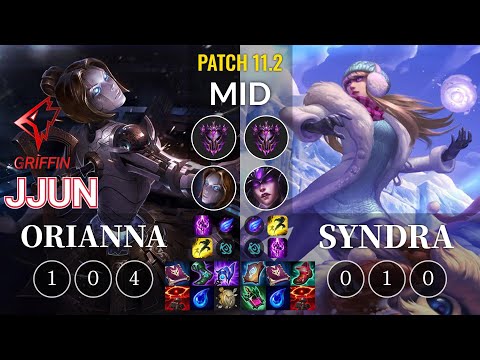 GRF jjun Orianna vs Syndra Mid - KR Patch 11.2