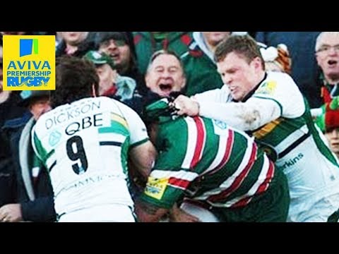 Leicester 30-25 Northampton | Double Red Card In Epic Derby | Aviva Premiership Rugby - Highlights