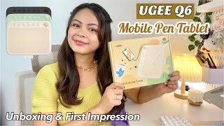 Ugee Q6 Mobile Pen Tablet Unboxing, Installation, Set-Up & First Impression ❤︎ Emmy Lou