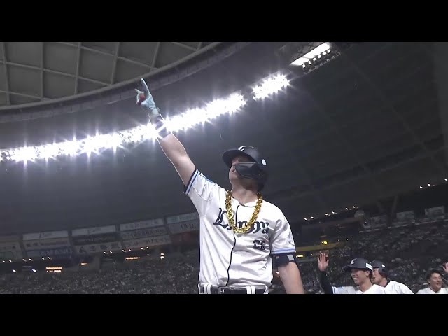 【7回裏】この回5点目となる特大アーチ!! ライオンズ・ネビン 左中間への今季第18号逆転3ランホームラン!! 2025年9月25日 埼玉西武ライオンズ 対 北海道日本ハムファイターズ