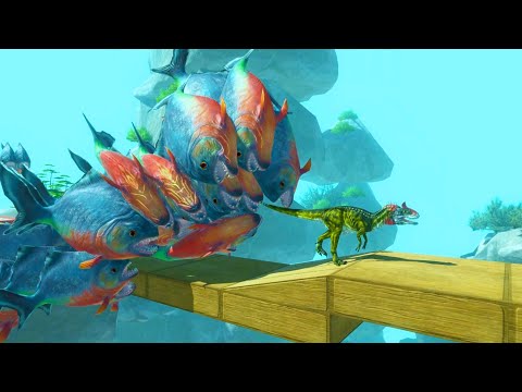 Escape From Giant Piranha - Animal Revolt Battle Simulator | ARBS Dino gaming