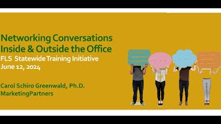 Navigating the Networking Niche -  Part 3 - Networking Conversations: Inside and Outside the Office