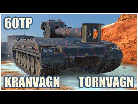 60TP, Kranvagn & Tornvagn • WoT Blitz Gameplay
