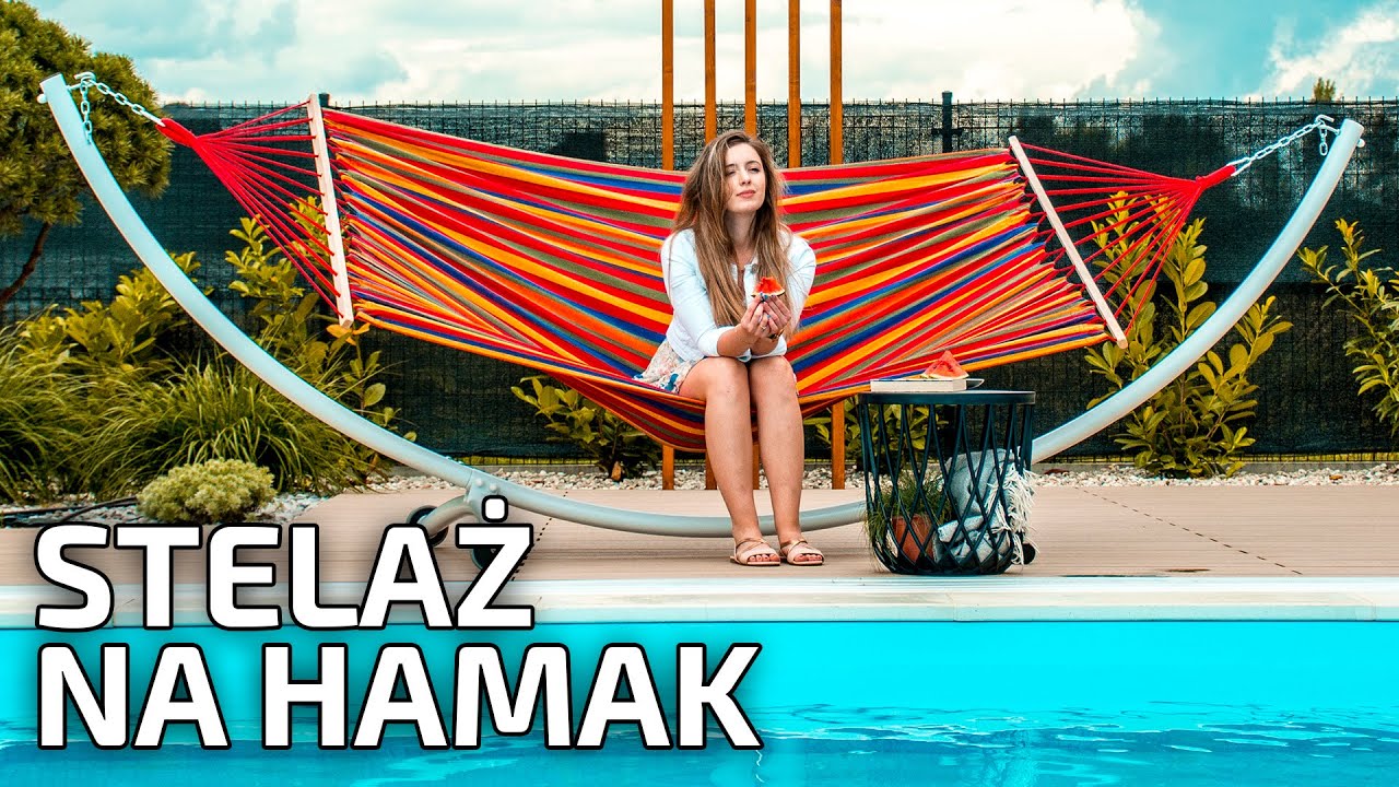Stelaż na hamak na kółkach / mobilny stojak ogrodowy