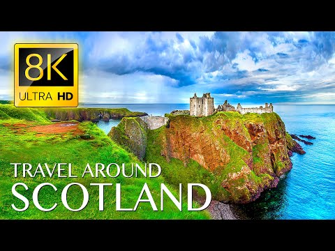 Unique Trip to SCOTLAND in 8K ULTRA HD - Best Places in Scotland with Relaxing Music 8K TV