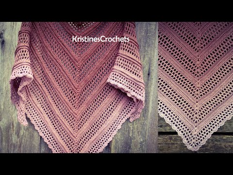 Cocoa Latte Shawl - Triangle Shawl Scarf Crochet Pattern