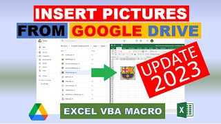 Insert Pictures From Google Drive Excel VBA Macro UPDATE!
