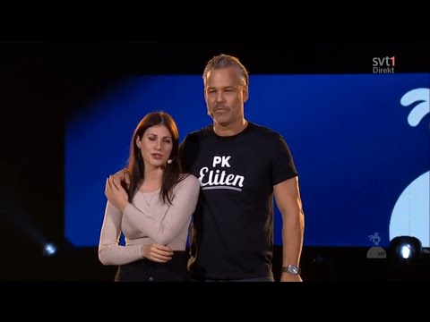 Henrik Schyffert och Nour El Refai @ hela Sverige skramlar, Globen, Stockholm 2015