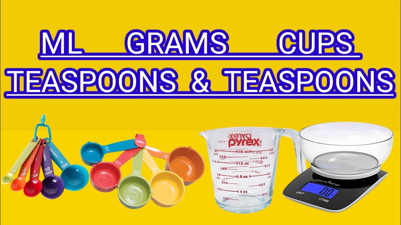 Baking Conversion Chart | Ml | Grams | Cup |240 Ml To Grams | Tablespoon | Teas
poon