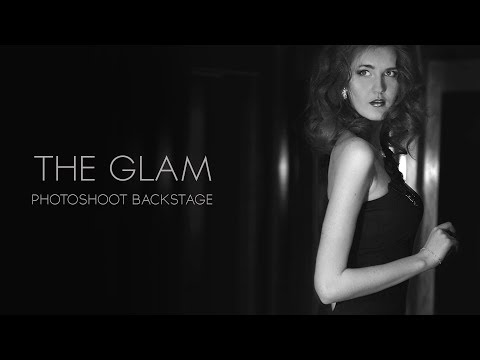 Glamorous fashion photoshoot. Backstage video.