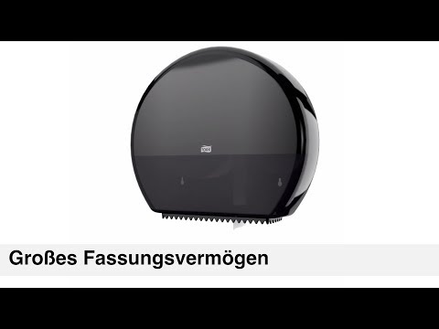 Katrin 104452 2-Roll Toilettenpapierspender – Abschließbar, Für 2 Rollen (max. Ø 115 Mm), Aus ABS-Kunststoff, Schwarz
