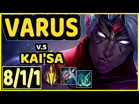 LUSKKA (VARUS) vs KAI'SA - 8/1/1 KDA BOTTOM ADC GAMEPLAY - BR Ranked MASTER
