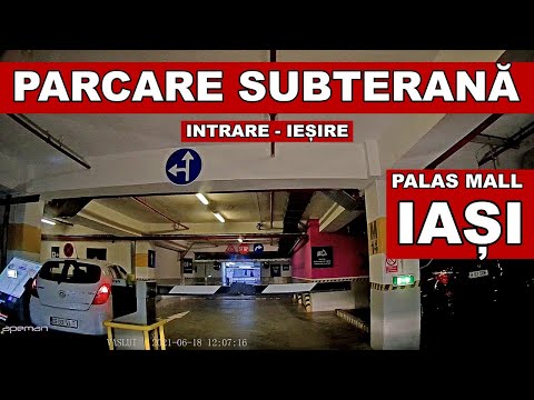 Intrare in parcarea subterana Palas Mall IASI cu masina ( how to use underground parking )