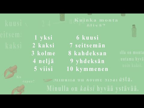 Numerot 1-10 - Finnish numbers from 1 to 10 - exercises included!/harjoituksia