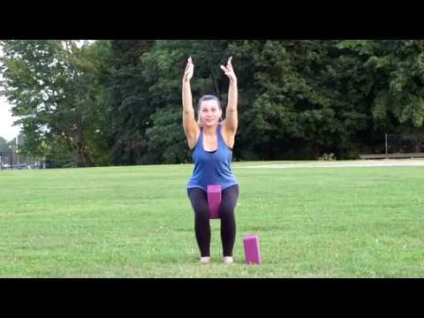 Chair Pose with Blocks