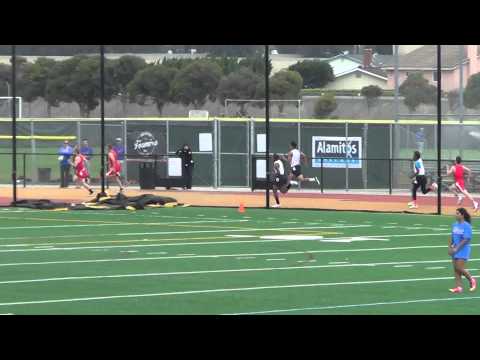 JVB 400m vs Servite Rosary 3-11-15 - Los Alamitos Boys
